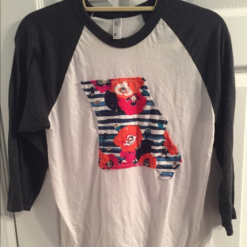 Missouri patch baseball style shirt